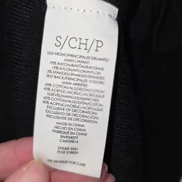 Cabi Women's Size Small S Tailor Front Zip Sweater Black Jacket Pockets Coat - Picture 8 of 8